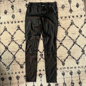 Black Faux Leather Pants